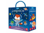 COFFRET QBOX PUZZLE 40 PIÈCES ET LIVRE : L'ESPACE