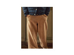 Pantalon en velours beige pour fille