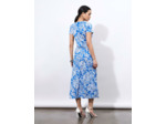 Robe longue imprimée BLEU