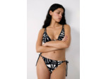 Culotte bikini ficelle bas de maillot imprimé à nouer