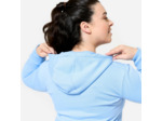 Sweat à capuche en coton femme, bleu clair