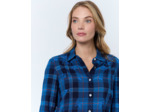Chemisier manches longues à carreaux MARINE Femme