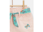 Short en denim rose pour bébé fille
