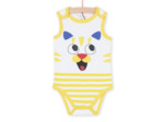 Body blanc et jaune sans manches