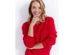 Pull épais uni ROUGE Femme