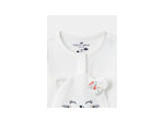 Body bébé fille écru à motif chat