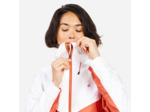 Veste de voile imperméable Femme - Sailing 100 blanc orange