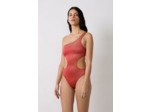 Maillot de bain 1 pièce découpe côte irisé