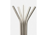 Lot de 4 pailles en acier inoxydable