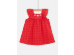 Robe rouge brodée pour bébé fille