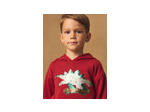 Sweat à capuche rouge à paillettes avec dinosaure pour garçon