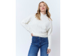 Pull fin en mélange laine uni ECRU Femme