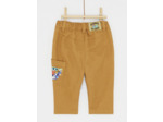Pantalon uni ambre jaune pour bébé garçon