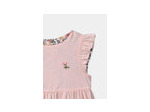 Robe réversible à imprimé floral ou rose unie pour filles