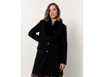 Manteau longueur genoux uni NOIR Femme