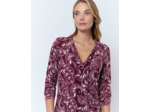 Top manches longues imprimé ROUGE Femme