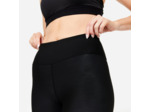 Legging de fitness court cardio femme, noir fumé