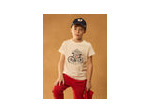 T-shirt blanc à imprimé vélo pour garçon