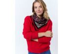 Pull épais uni ROUGE Femme