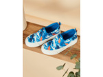 Slip-on bleu à imprimé requins