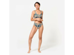 Haut de maillot brassière surf Femme - Aurely palmer bleu