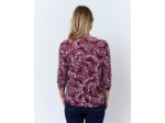 Top manches longues imprimé ROUGE Femme