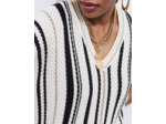 Pull fin rayé ECRU Femme