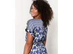 Robe longue imprimé à fleurs MARINE