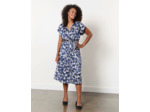 Robe longue imprimé à fleurs MARINE