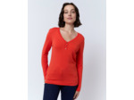 Pull fin uni ORANGE Femme