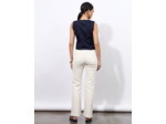 Pantalon long flare uni BEIGE Femme