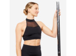 Brassière pole dance dos nu bi matière Femme - noir