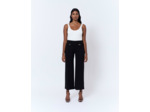 Pantalon 7/8 large uni NOIR Femme