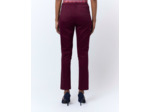 Pantalon 7/8 slim uni AUBERGINE Femme