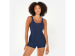 Maillot de bain 1 pièce shorty natation Femme - Dova bleu marine