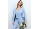 Veste tailleur unie BLEU CIEL Femme