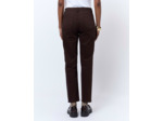 Pantalon 7/8 slim uni MARRON Femme