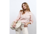 Blouse manches 3/4 unie ROSE Femme