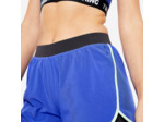 Short de fitness double couche femme, bleu électrique