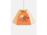 T-shirt brique et beige à animation éléphant pour bébé garçon