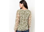 Blouse manches longues imprimé à fleurs KAKI Femme