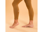 Legging yoga taille haute 7/8e femme, marron
