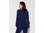 Top manches longues uni MARINE Femme