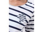 Tee-shirt marinière manches coude 100% coton rayée MARINE Femme