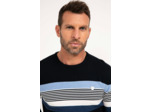 Pull col rond rayé Blueray