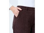 Pantalon long droit uni MARRON Femme