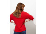 Top manches 3/4 uni ROUGE Femme