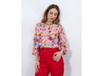 Blouse manches 3/4 imprimé à fleurs ROSE Femme