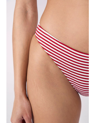 Culotte bikini bas de maillot avec rayures