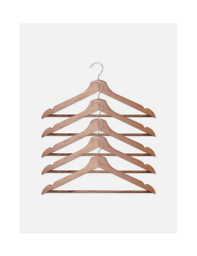 Lot de 5 cintres en bois